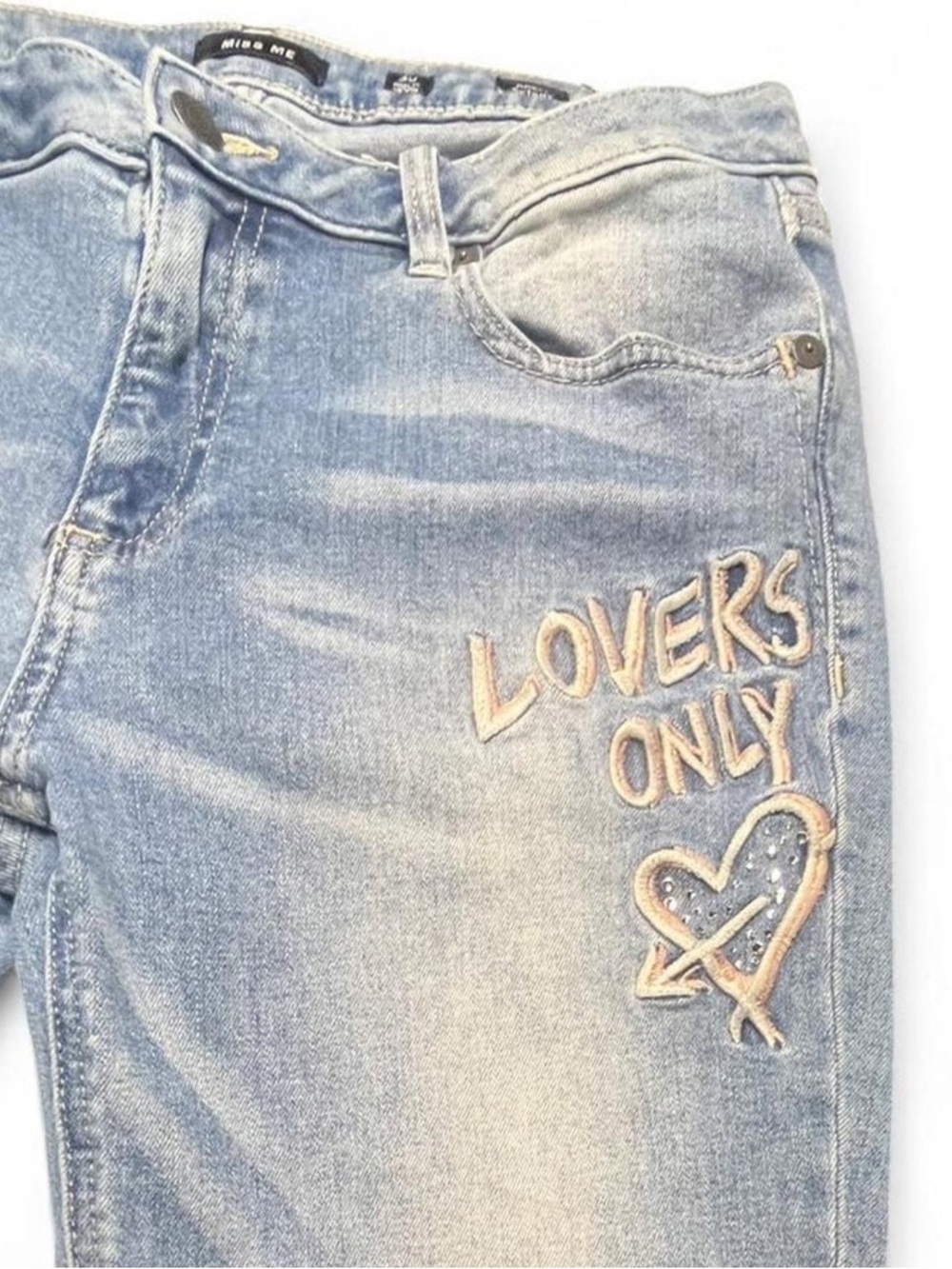 RARE Miss Me "Lovers Only" Ankle Skinny Jeans, 30